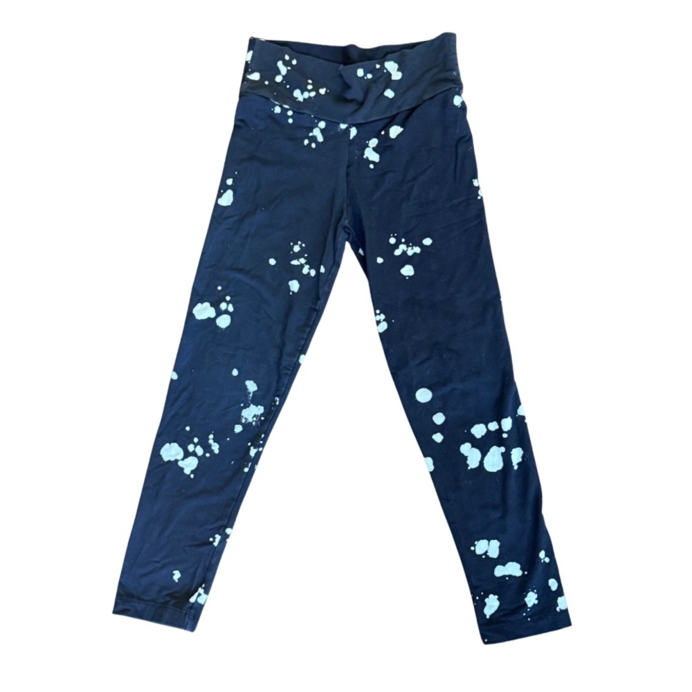Flowers by Zoe girls black and white splatter legging size S excellent condition